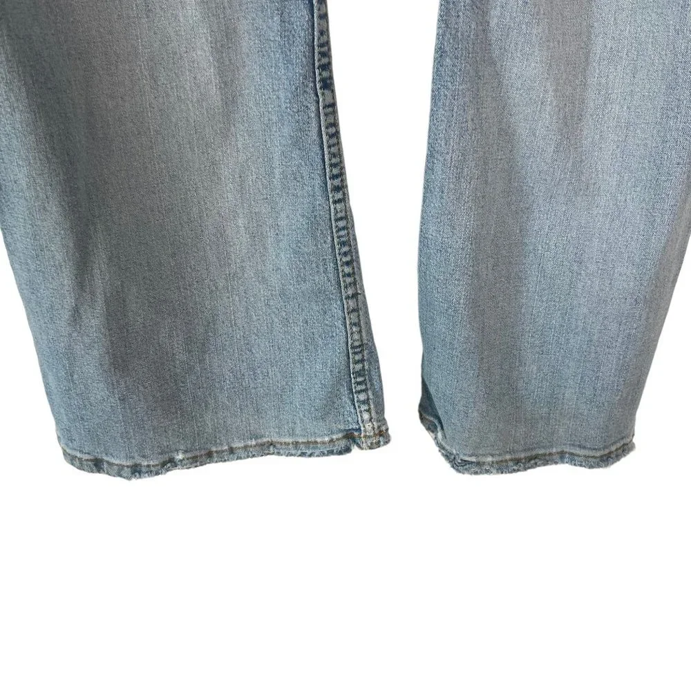 Vintage Y2K Light Blue Flare Leg Denim Low Rise Jeans 7 - Picture 15 of 16